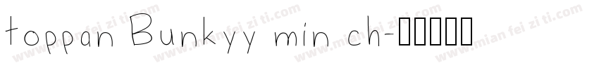 toppan Bunkyy min ch字体转换